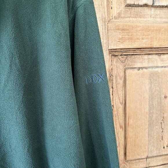 Men's DDX Dri-Duck Small Dark Green Quarter Zip Fleece Sweater Pullover‎ V-Neck - Picture 4 of 11